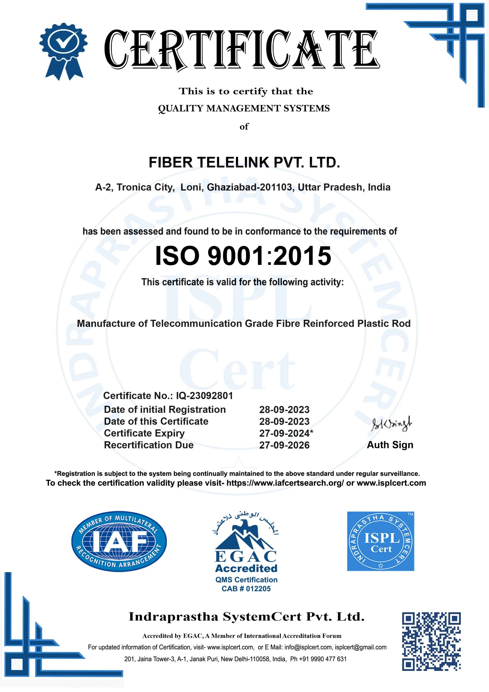 certificate